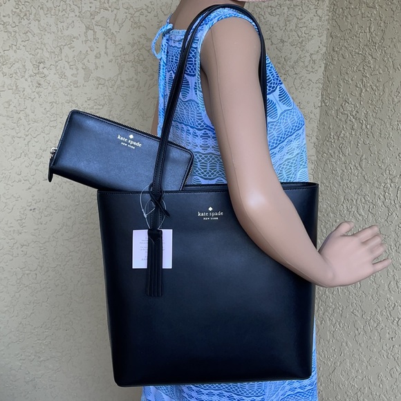 KATE SPADE JANA TOTE BLACK & Kate Spade jana large continental wallet - Picture 12 of 16